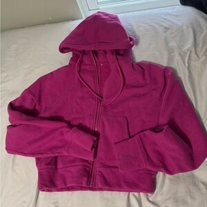 pink athletic zip up